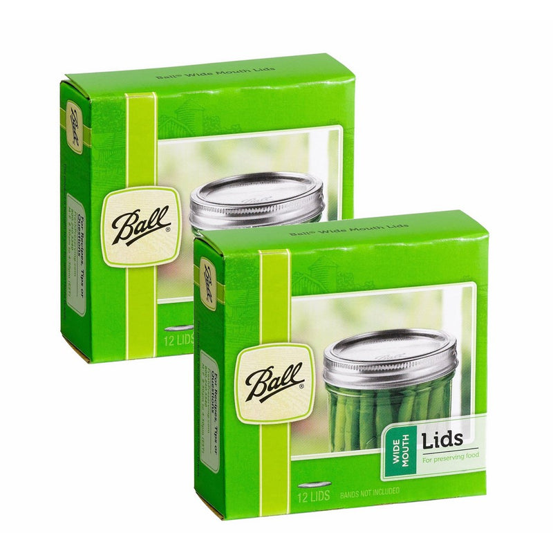 Ball Wide Mouth Mason Jar Lids 24 Lids or 2 Dozen Total