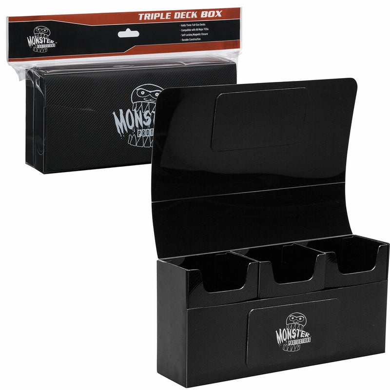 Monster Protectors Triple Deck Box, Black