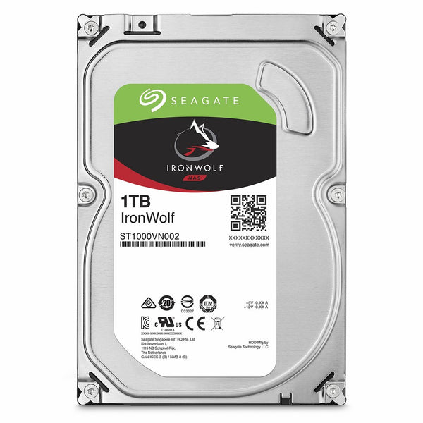 Seagate 1TB IronWolf NAS SATA 6Gb/s NCQ 64MB Cache 3.5-Inch Internal Hard Drive (ST1000VN002)