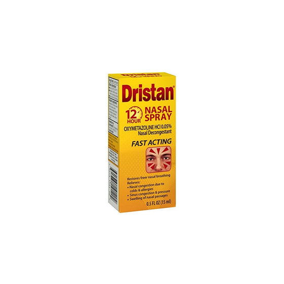 Dristan Nasal Decongestant, 12-Hr Nasal Spray, .5 oz.