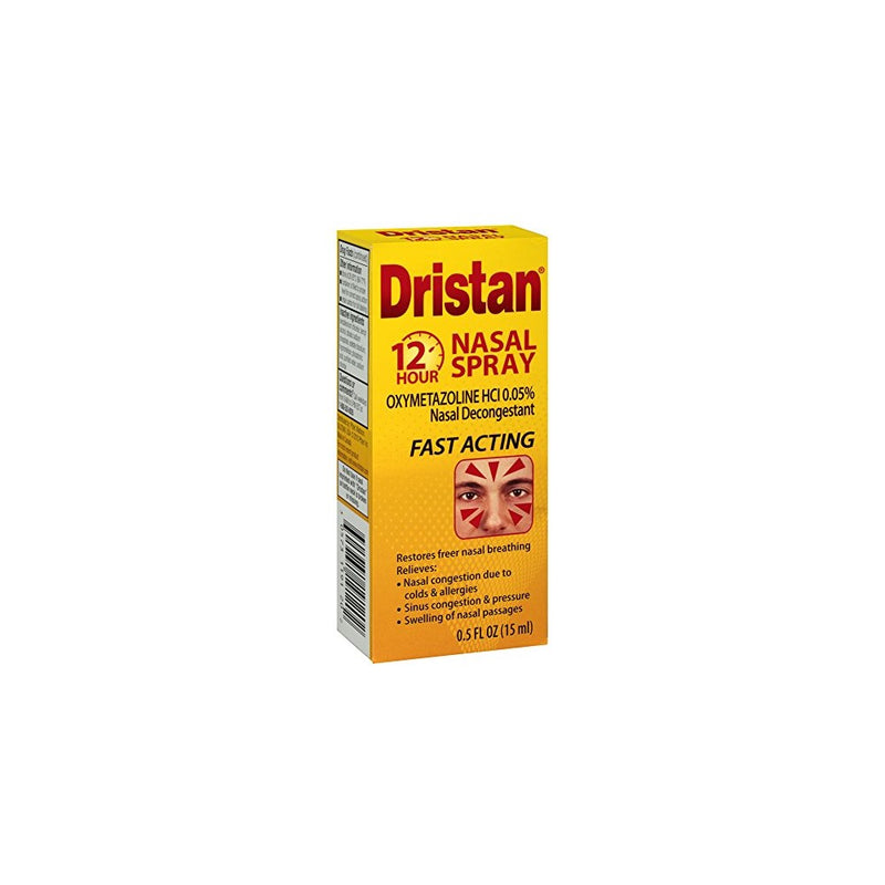 Dristan Nasal Decongestant, 12-Hr Nasal Spray, .5 oz.