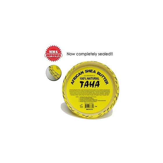 Taha African Shea Butter Cream (100% Pure & Raw, Gold) 8 oz