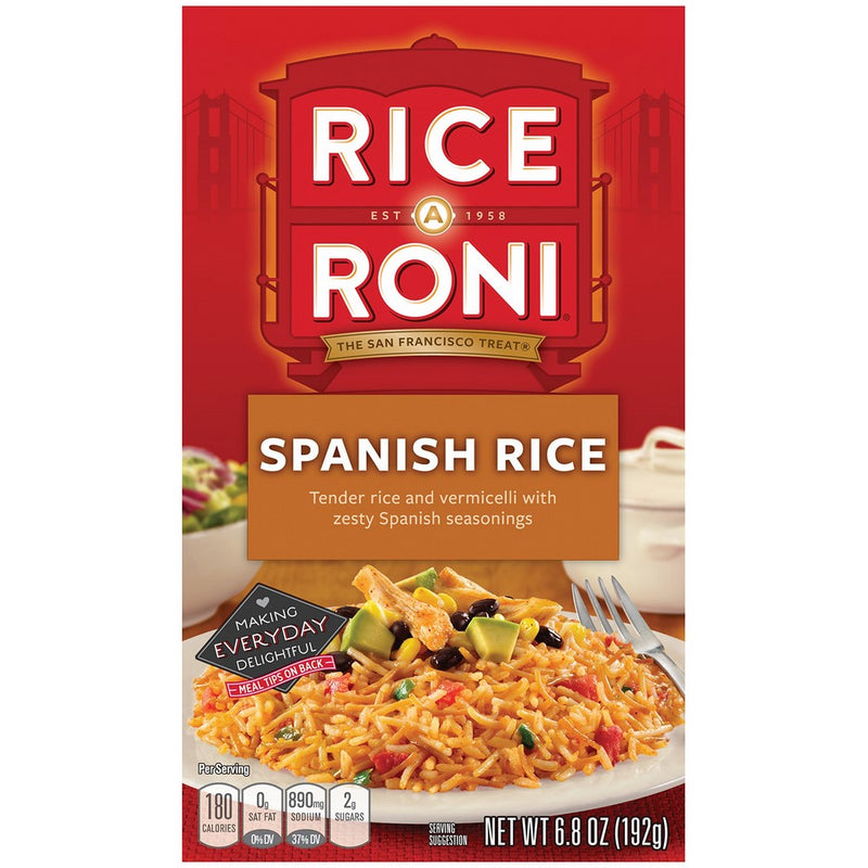 Rice a Roni, Spanish Rice Mix, 6.8oz (Pack of 12 Boxes)
