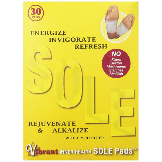 TRR Enterprises Vibrant Inner Health Sole Pads, 30 Count