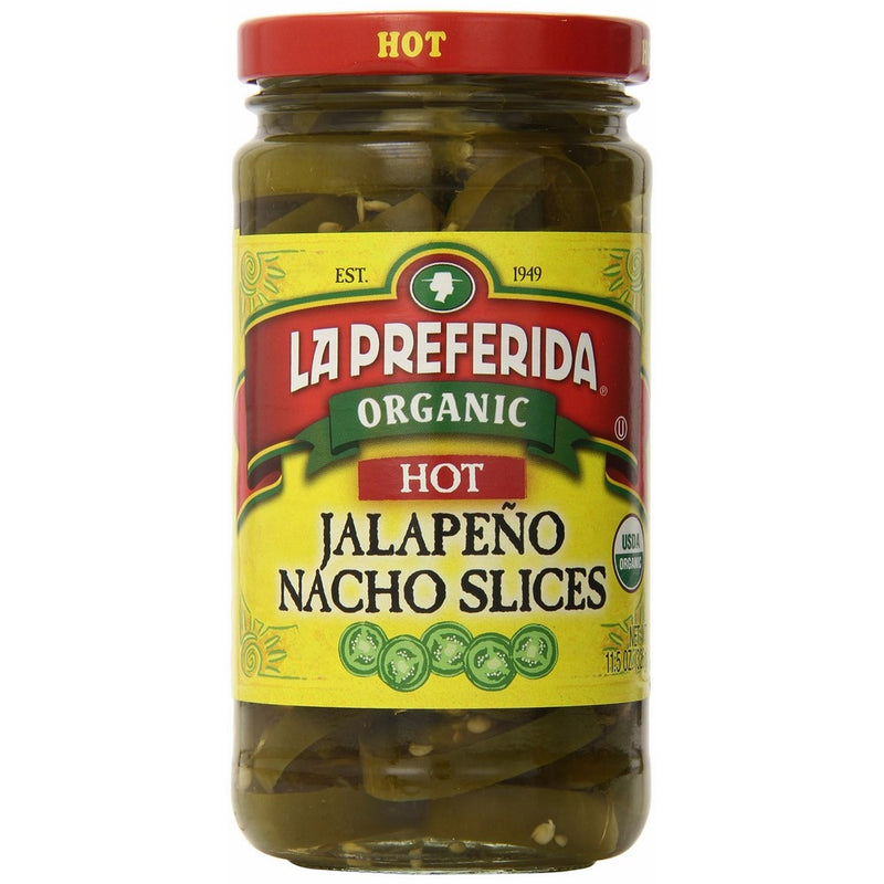 La Preferida Organic Jalapeno Nacho Slices, Hot, 11.5 Ounce (Pack of 12)