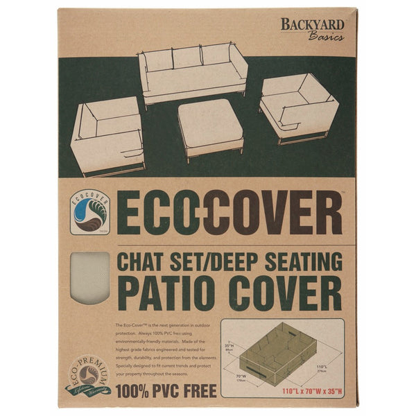 Mr. Bar-B-Q Backyard Basics Eco-Cover PVC Free Chat Set/Deep Seating Cover