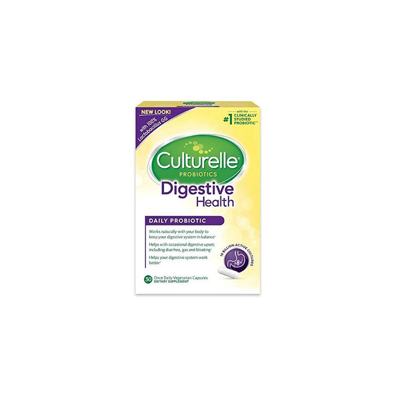 Culturelle Daily Probiotic, 30 count Digestive Health Capsules | Works Naturally with Your Body to Keep Digestive System in Balance | With the #1 Proven Effective Probiotic†