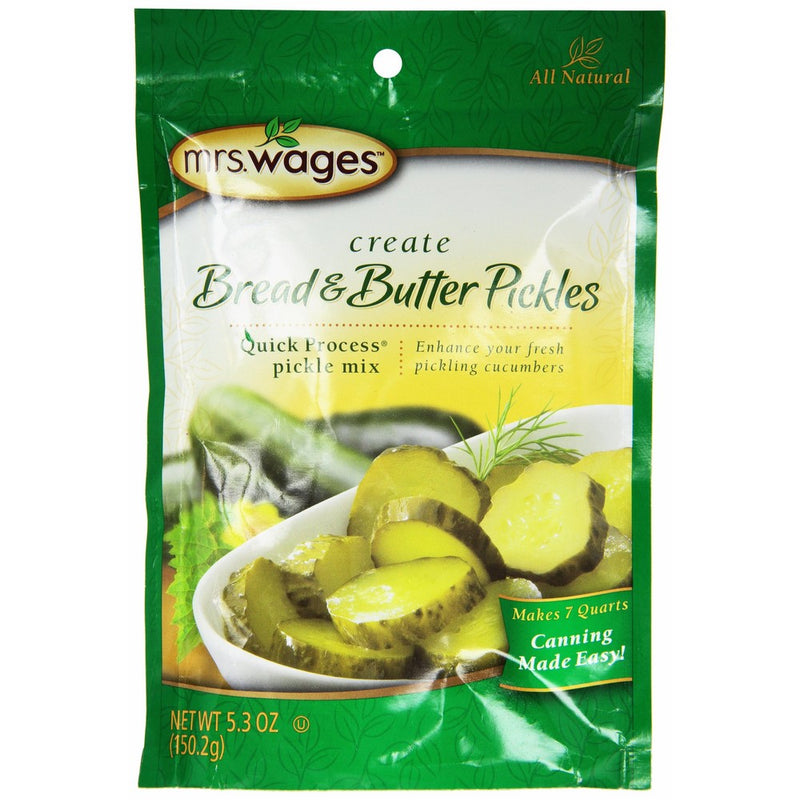 Mrs. Wages Bread n Butter Pickle Mix, 5.30-Ounce Packets, (Pack of 6)
