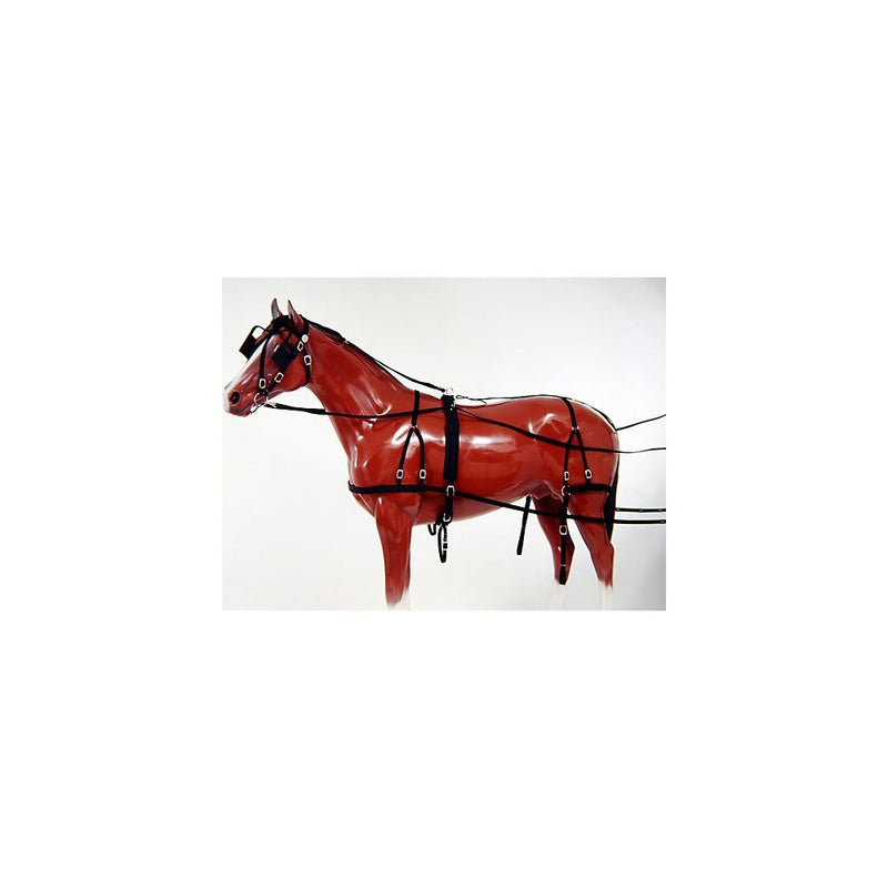 Tough 1 Basic Nylon Driving Harness Black Horse