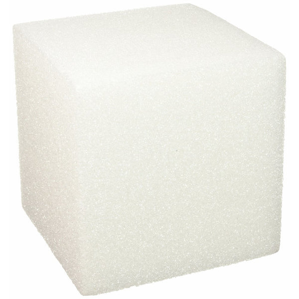 FloraCraft Styrofoam Cube 4.9 Inch x 4.9 Inch x 4.9 Inch Cube White