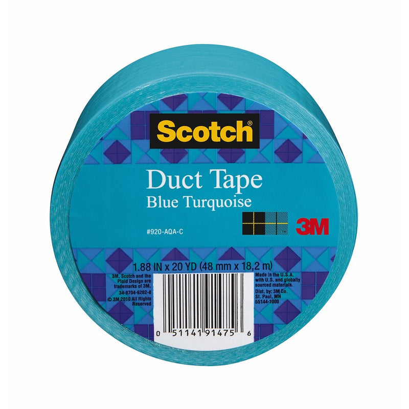 Scotch Duct Tape, Blue Turquoise, 1.88-Inch by 20-Yard