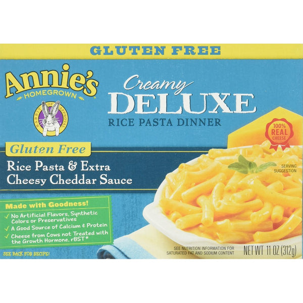 Annie's Gluten Free Creamy Deluxe Rice Pasta Dinner, 11-ounce Boxes (Case of 12)