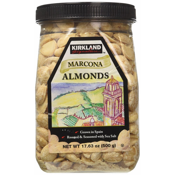 Kirkland Marcona Almonds, Roasted and Seasoned with Sea Salt, 17.63 Ounce