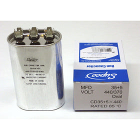 355 MFD 440v 440 Volt 50/60 Hz Oval Motor Capacitor for Goodman Rheem Trane Amana Carrier