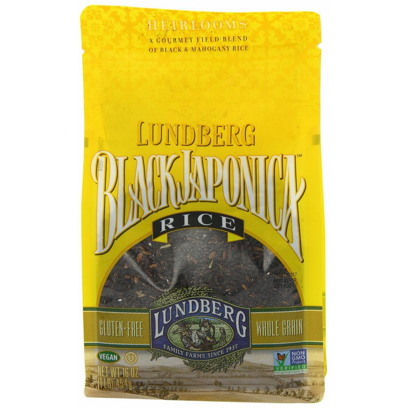 Lundberg Family Farms Eco-Farmed Gourmet Black Japonica Field Blend Rice, 16-Ounce (Pack of 6)