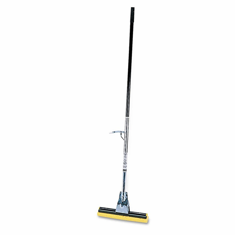 Rubbermaid Commercial 6435BZE Steel Roller Sponge Mop Bronze Handle w/12 Wide Yellow Sponge