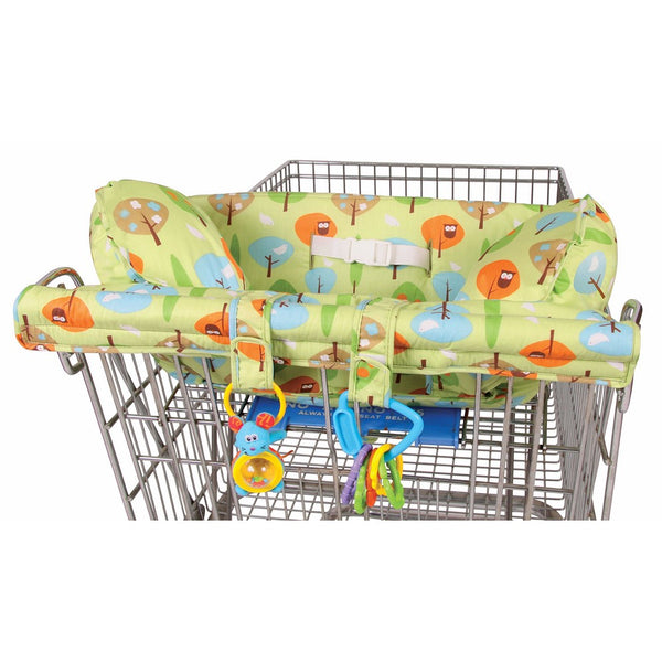 Leachco Prop 'R Shopper Body Fit Shopping Cart Cover, Green Forest Frolics