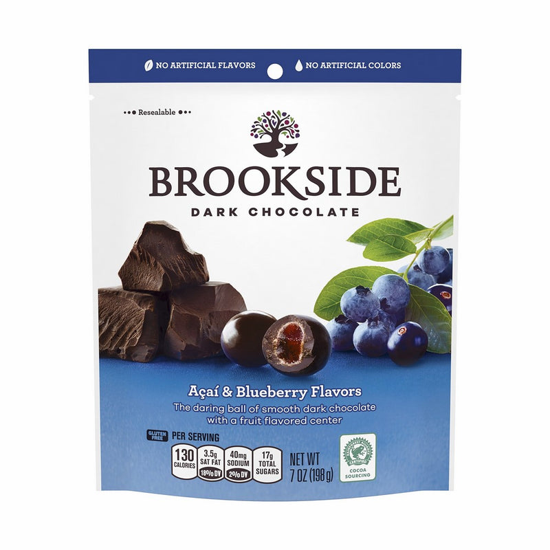Brookside Dark Chocolate Candy, Acai and Blueberry Flavors, 7 Ounce (Pack of 4)
