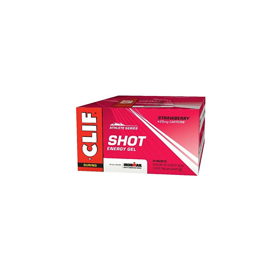 CLIF SHOT - Energy Gel - Strawberry - With Caffeine (1.2 Ounce Packet, 24 Count)