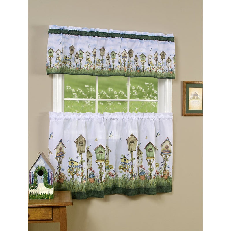 Achim Home Furnishings Home Sweet Home Tier and Valance Set, 58-Inch by 36-Inch, Multi
