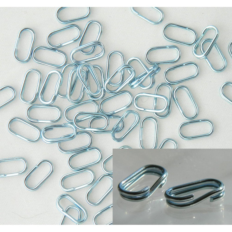 48 Oval X2 Power Rings Are 50% Stronger Than Round Split Rings Inch Zinc Plated Connectors for Key Rings, Lures Fishing Tackle
