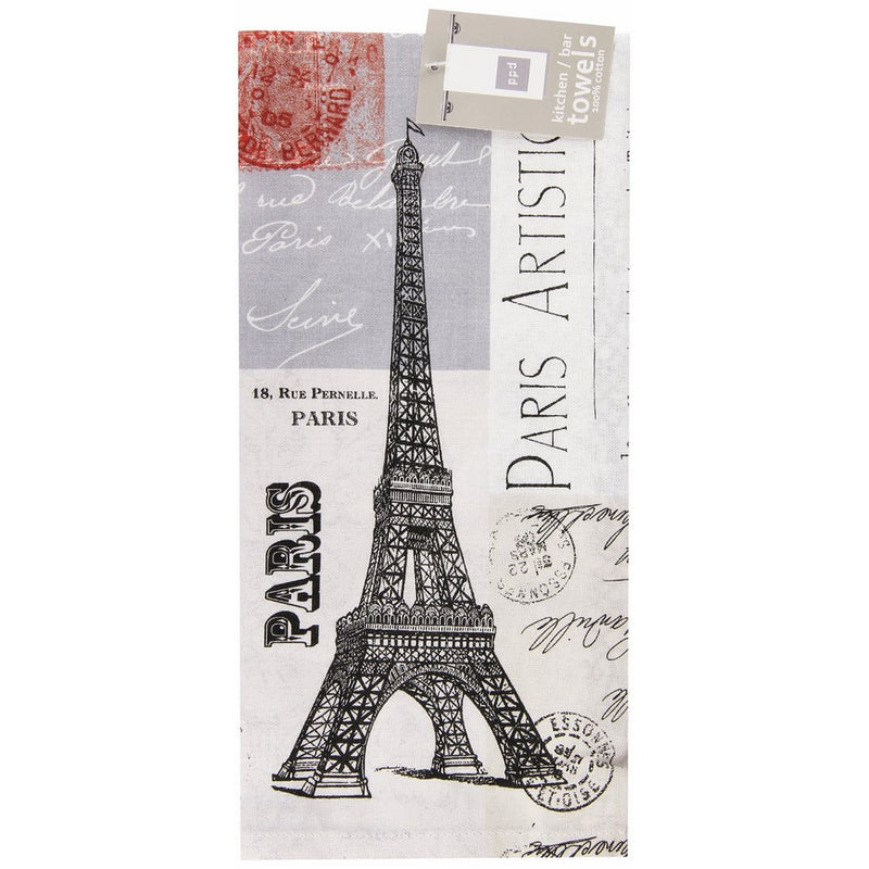 Paperproducts Design 35017 Paris Eiffel Tower 100-Percent Cotton Kitchen/Bar Towel
