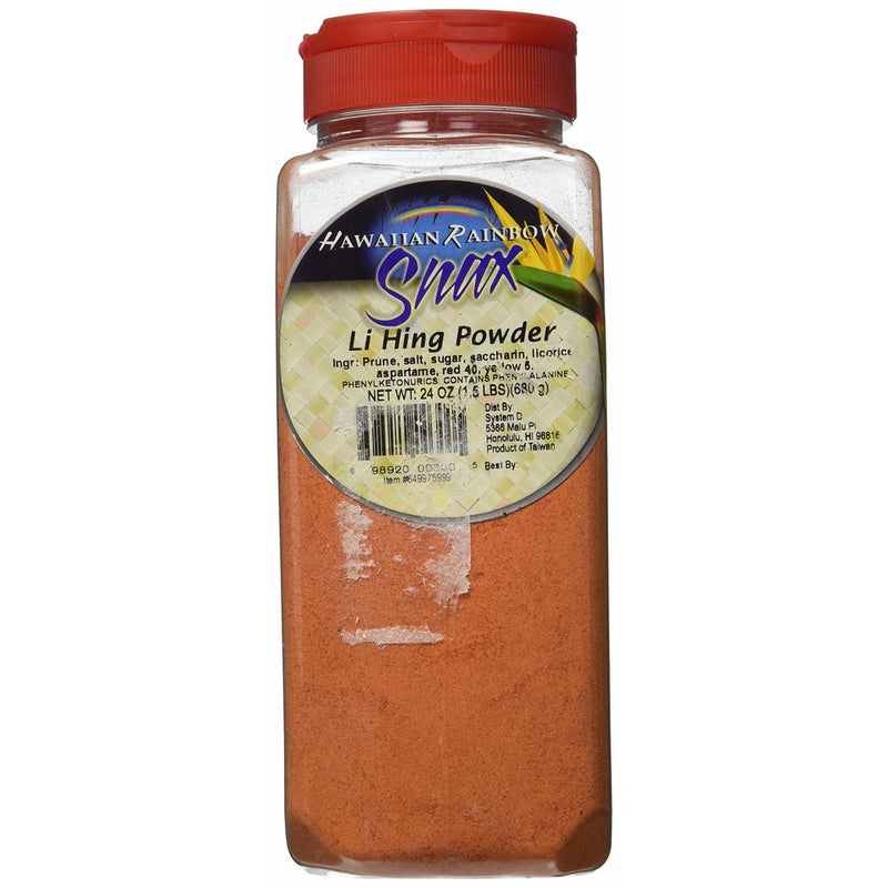 Li Hing Mui Plum Powder 24 Ounce Jar 1.5 Pounds