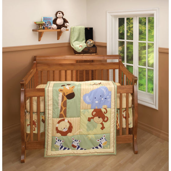 Nojo 3 Piece Comforter Set, Safari Kids
