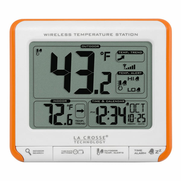 La Crosse Technology 308-179OR Wireless Temperature Station with Trends and Alerts