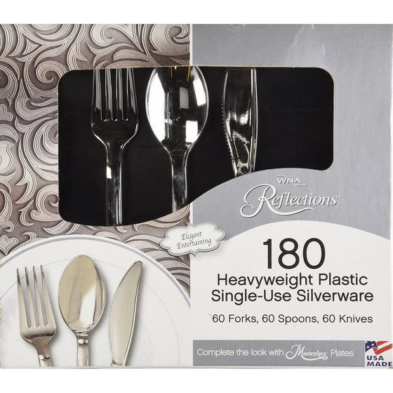 Reflections Heavyweight "Looks Like Silver" Disposable Flatware (180 pcs)