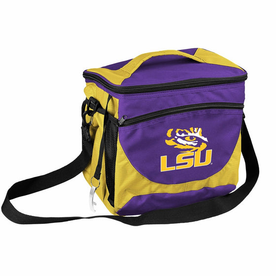 Logo Brands NCAA LSU Tigers 24-Can Cooler with Bottle Opener and Front Dry Storage Pocket
