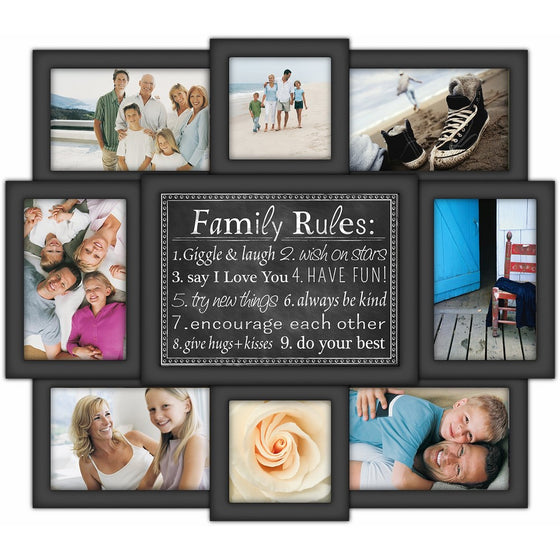 Malden 8 Opening Picture Frame, Black