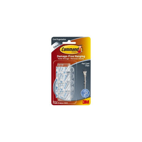 Command Cord Clips Clear Carded