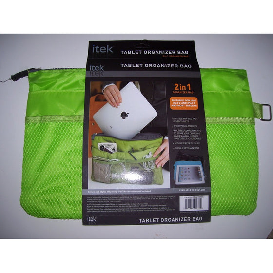 iTek Tablet Organizer Bag, 2 in 1 Organizer Bag