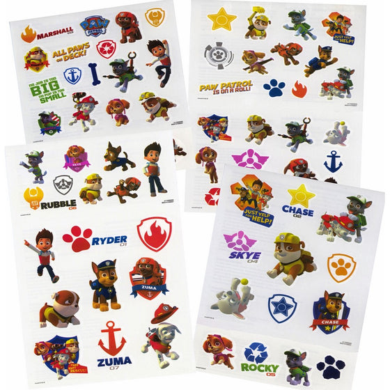 PAW Patrol Tattoos (75 Temporary Tattoos)