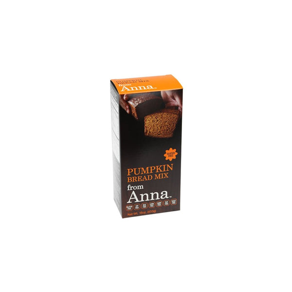 Breads from Anna, Pumpkin Bread, Gluten yeast soy rice corn dairy and nut free, 16 oz