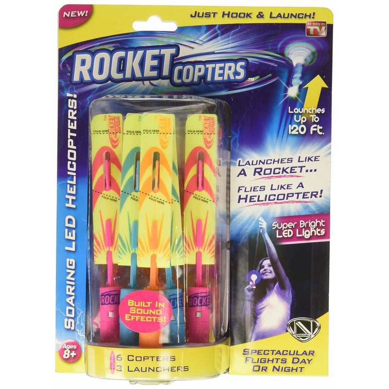 As Seen On TV Rocket Copters - The Amazing Slingshot LED Helicopters