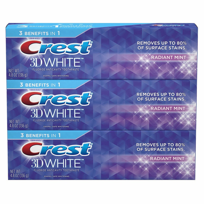 Crest 3D White Toothpaste Radiant Mint 4.8 oz (3 pack)