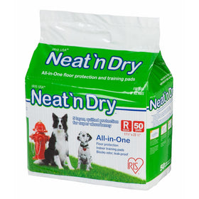 IRIS Neat 'n Dry Premium Pet Training Pads, Regular, 17.5" x 23.5", 50 Count