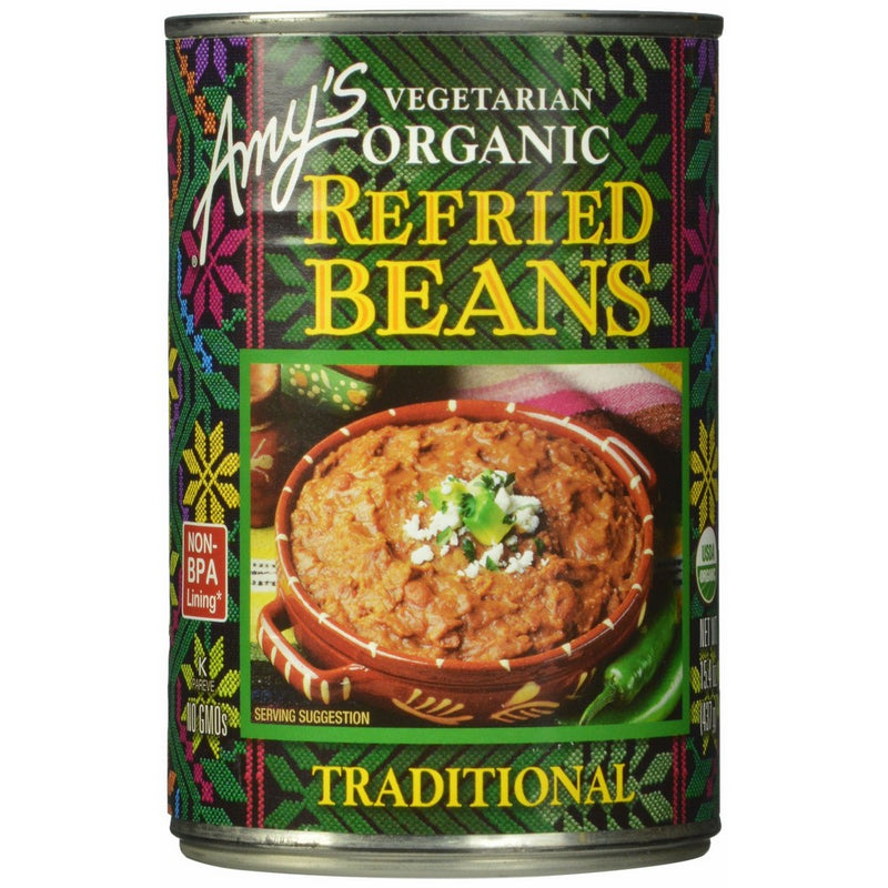Amy's Organic Refried Beans, Traditional, 15.4 Ounce (Pack of 12)