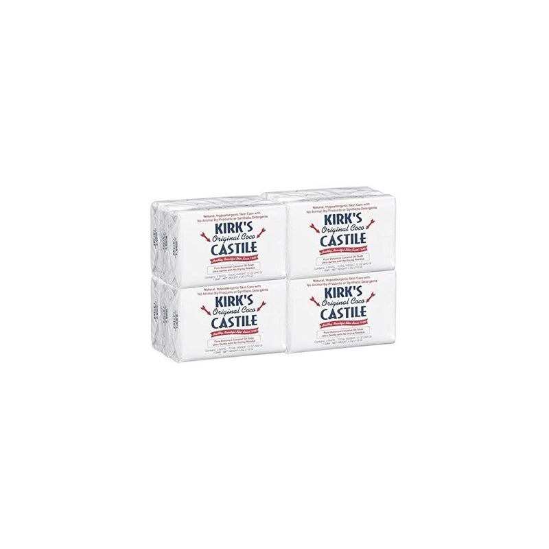 Kirk's Original Coco Castile Soap 4 Ounces (12 Pack)