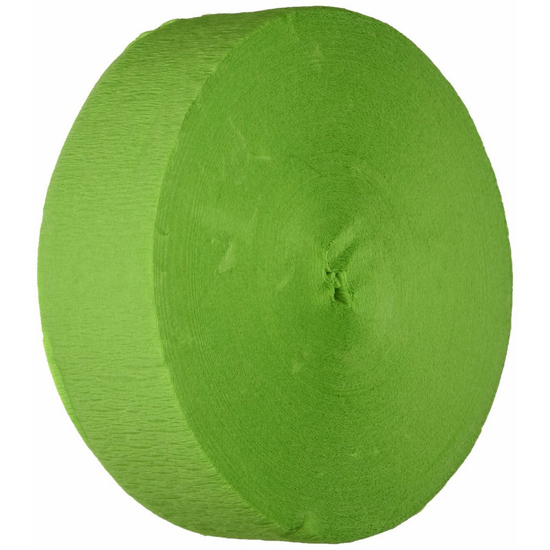 Cindus Crepe Streamers, 1.75" by 500', Light Green