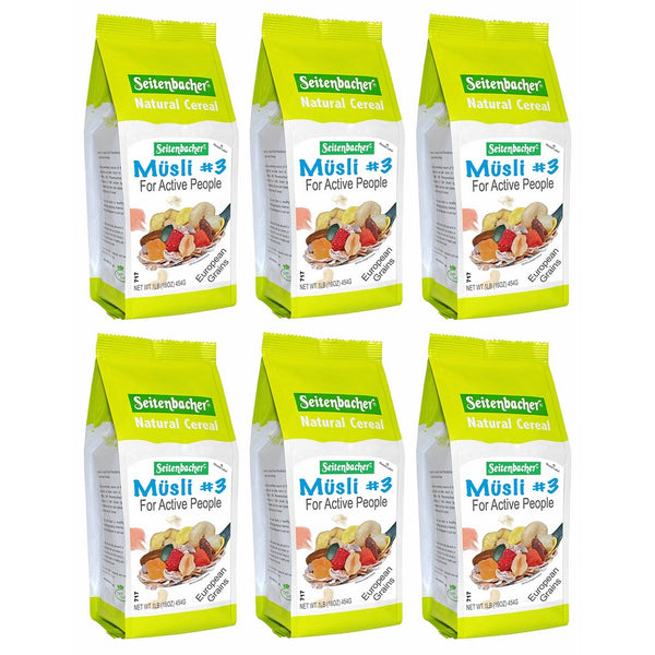 Seitenbacher Muesli Cereal #3 – For Active People – Fruit Mix 16 Ounce (Pack of 6)