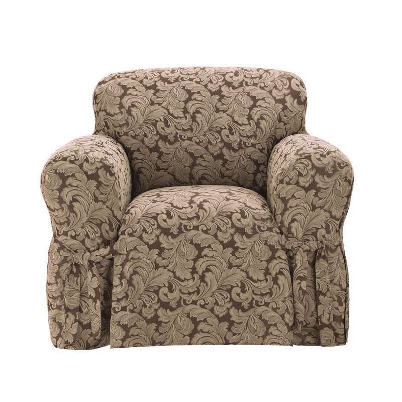Sure Fit Scroll 1-Piece - Chair Slipcover - Brown (SF36215)