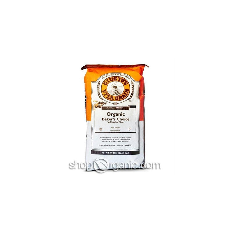 GIUSTOS Unbleached Baker Choice Flour, 50 Pound