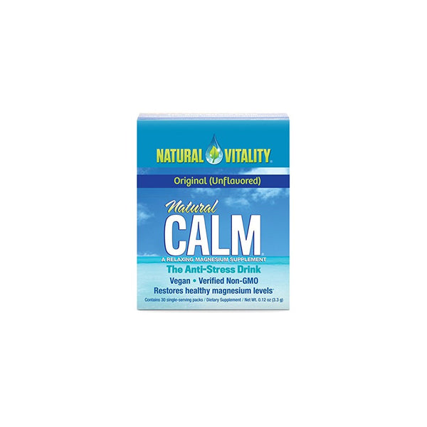 Natural Vitality Natural Calm Plus Drink (30 count) - Anti Stress Magnesium Drink Powder. Healthy Supplements