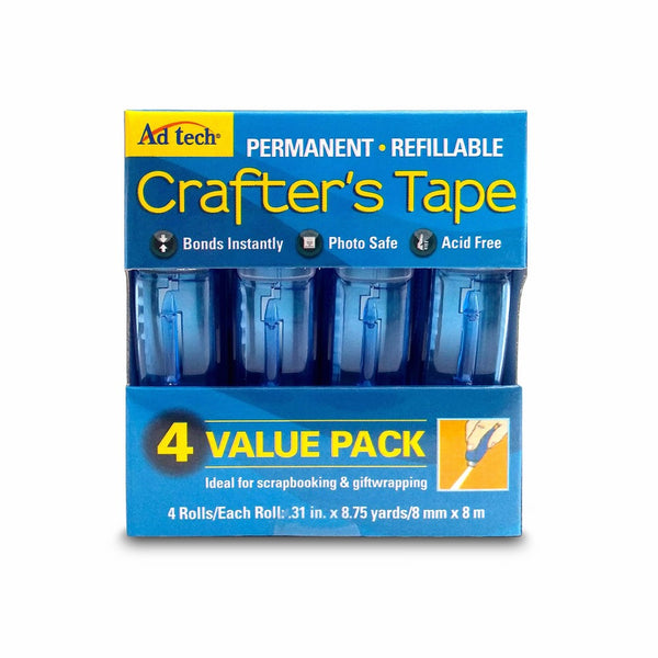 Ad-Tech Permanent Crafter's Tape, 0.31 by 315-Inch, 4 Per Package