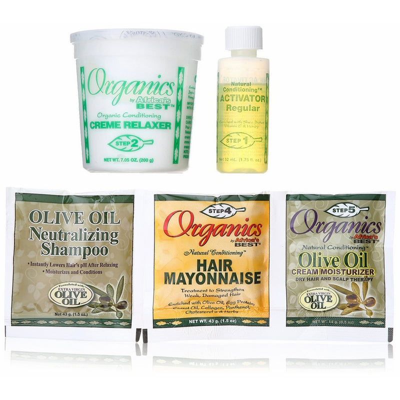Organics, Olive Africa's Best, Organic Olive Oil Conditioning Relaxer Kit, Regular