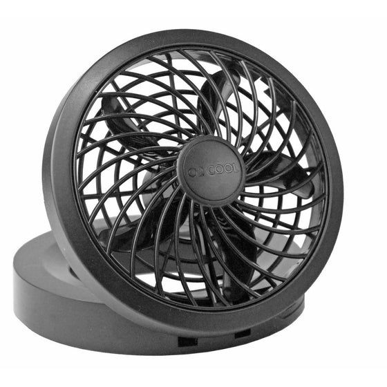 O2 Cool 1123 Folding Portable USB or Electric Fan, 5", 1 Speed (Assorted color)