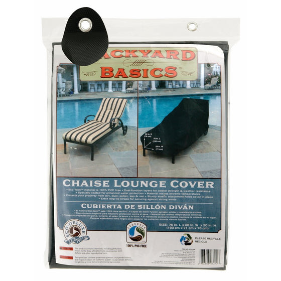 Backyard Basics 07212BB Chaise Lounge Cover, 76-Inch by 28-Inch by 30-Inch